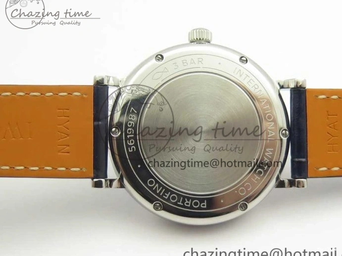 MIROTIME 0102 Portofino IW458101 SS MK 1:1 Best Edition Blue Dial On Blue Leather Strap MIYOTA MoistureWicking 7168